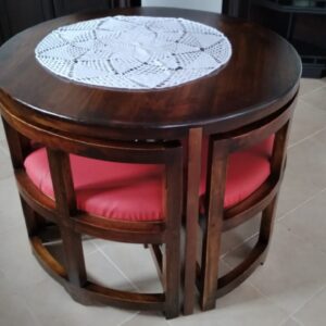 Juego de comedor redondo